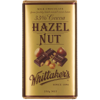 Whittaker's Hazelnut Block Milk Chocolate 250G