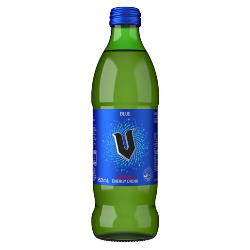 V Blue Glass Bottle 350 ML