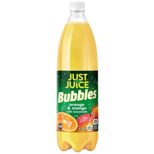 Just Juice Bubbles Orange Mango 1.25 L