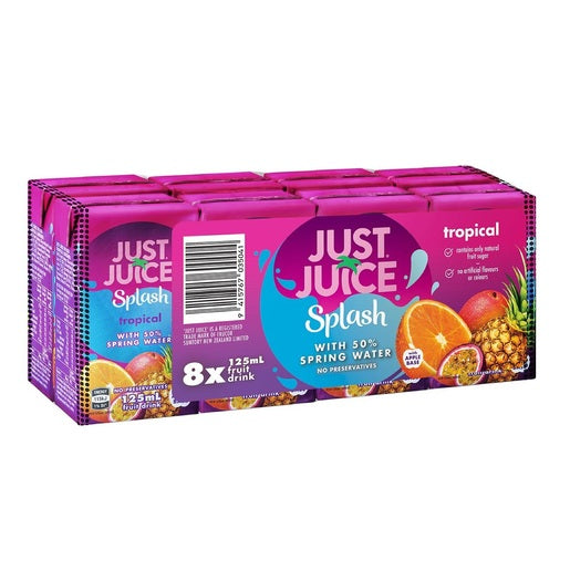 Just Juice Splash Tropical Tetra 125 ML 8-pack