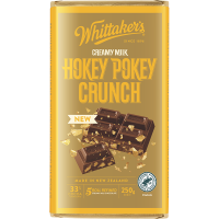Whittaker's Hokey Pokey Crunch Milk Chocolate Block 250G