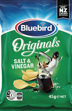 Bluebird Originals salt & vinegar 45G