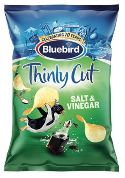 Bluebird Thinly Cut Salt & Vinegar 140G