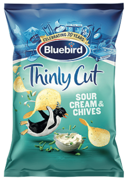 Bluebird Thinly Cut Sour Cream & Chives 140G