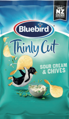 Bluebird thinly cut sour cream & chives 40G