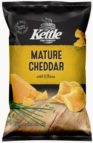 KCC KETTLE MATURE CHEDDAR CHIVES 150G