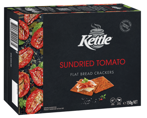 Kettle Flat Bread Crackers Sundried Tomato 150G