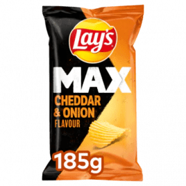 Lays Max cheddar cheese onion ribble crisps - Global Temptations Limited