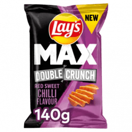 Lays Max double crunch red sweet chilli ribble crisps - Global Temptations Limited