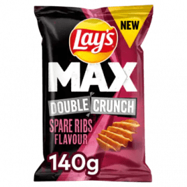 Lays Max double crunch spare ribs ribble crisps - Global Temptations Limited