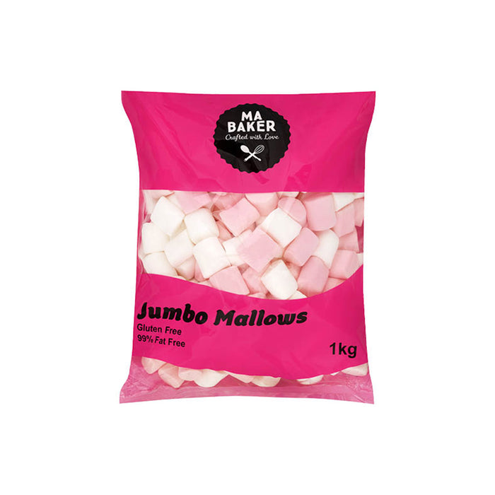 Ma Mallow Jumbo Pink & White Mallows 1kg