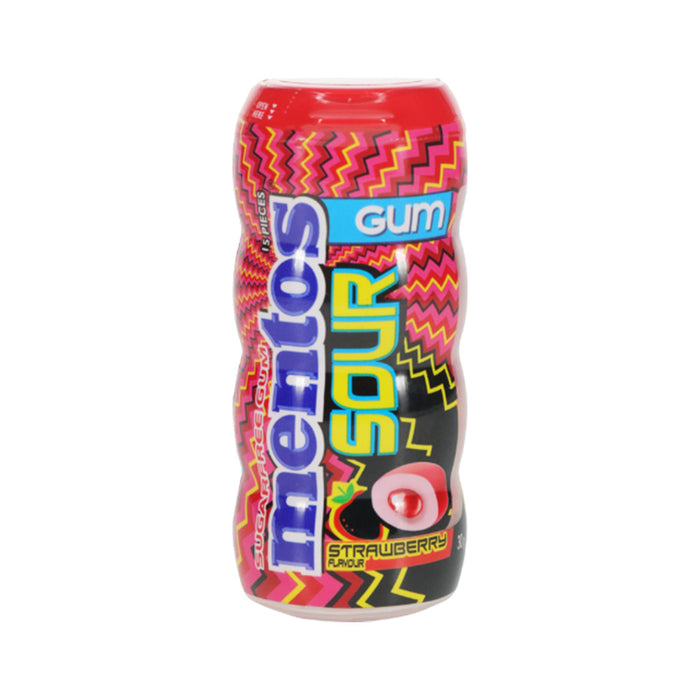 Mentos Sour Strawberry Sugarfree Gum