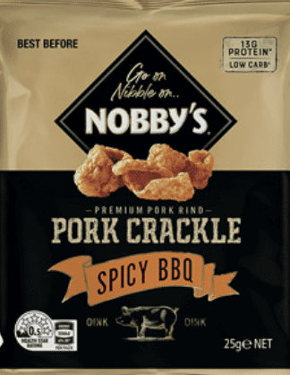 Nobby's Pork Crackle bbq 25G