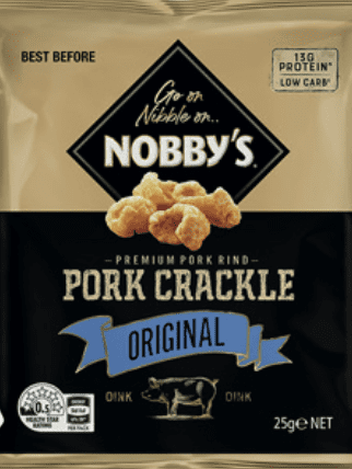 Nobby's Pork Crackle Original 25G