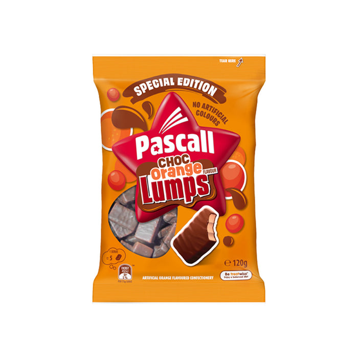 Pascall Choc Orange Flavour Lumps 120g