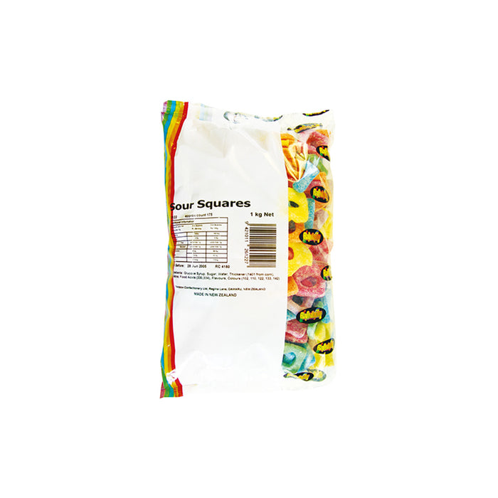 Rainbow Sour Squares 1kg