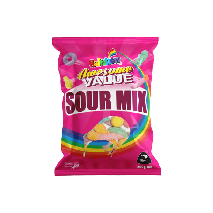 Rainbow Awesome Value Sour Mix Confectionery 200g