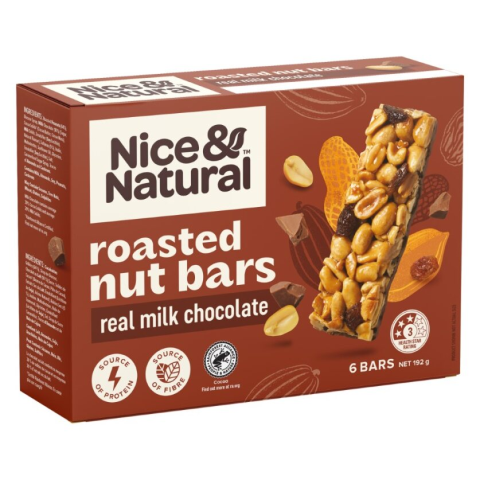 Roasted Nut Bars Chocolate 6-pack 192g