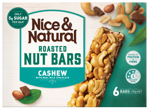 Roasted Nut Bars PeanutCashew 6-pack 192g