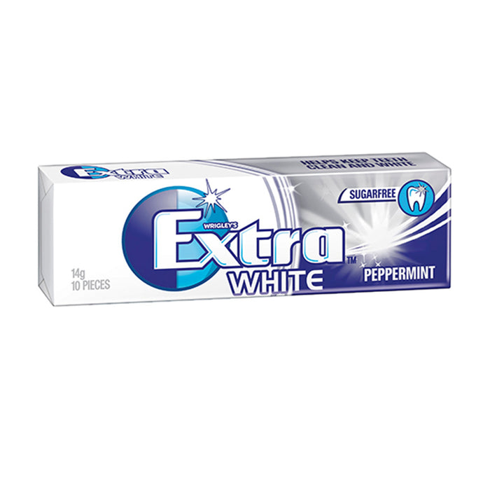 Wrigley's Extra White Peppermint Sugar Free Chewing Gum