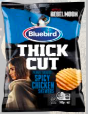 Bluebird Thick Cut Netflix Spicy Chicken Skewers 140G