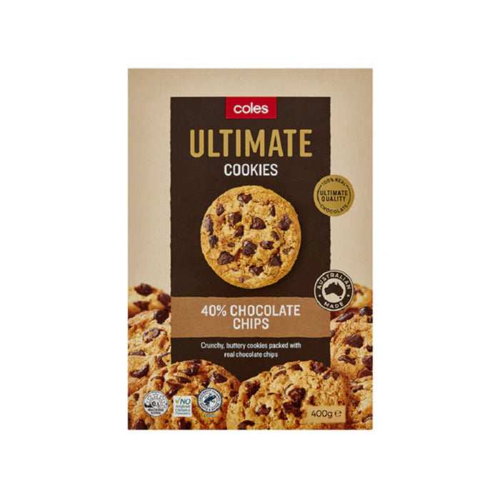 Coles Ultimate 40% chocolate chip cookies 400G