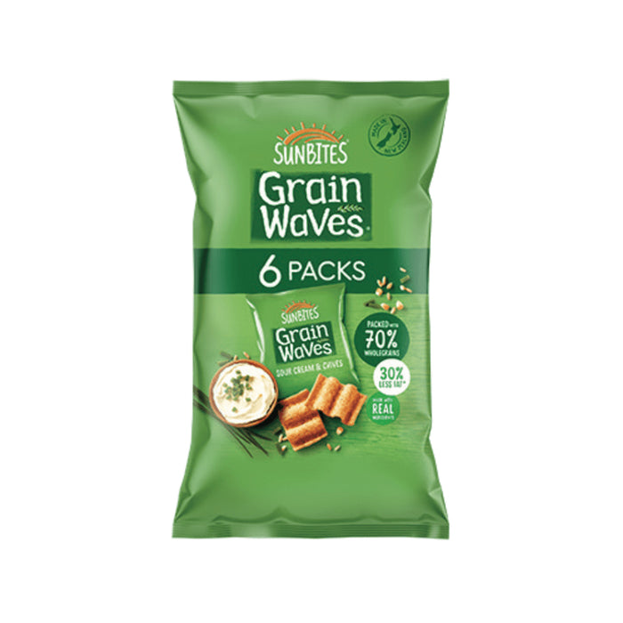 Sunbites Grain Waves Sour Cream 6-pack 110G