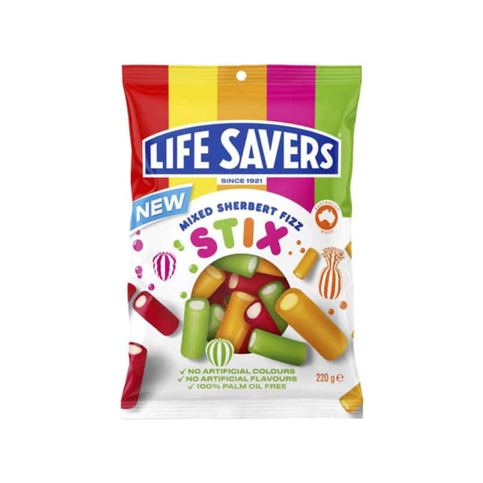 Lifesavers Mixed Sherbert Fizz Stix 220G