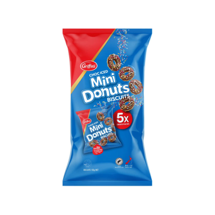 MINI DONUTS CHOC ICED MULTI 5-PACK 125G