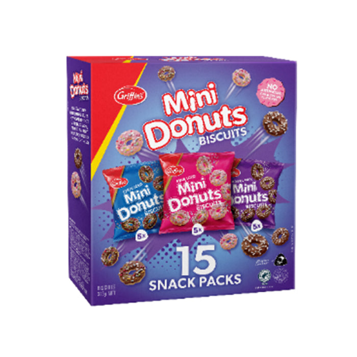 Mini Donuts 15pk Snack Packs 375g