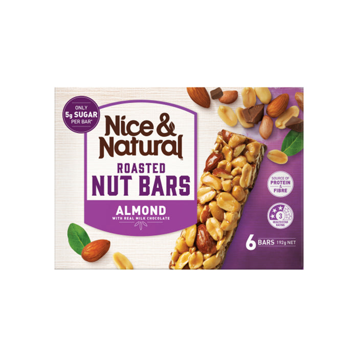 Roasted Nut Bars Peanut Almond 6-pack 192g