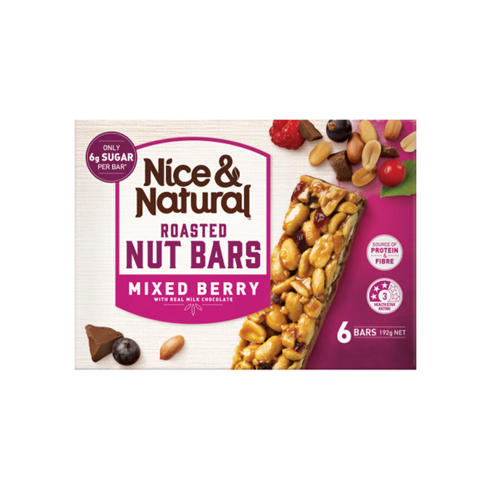 Roasted Nut Bars Mixed Berry 6-pack 192g