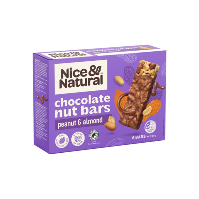 Chocolate Nut Bars PeanutAlmond 6-pack 180g