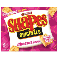 Arnotts Shapes Cheese And Bacon 175G
