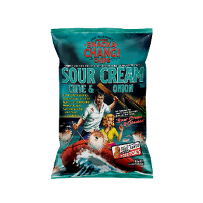 SnackaChangi Kettle Chips Sour Cream Chives & Onion 150G