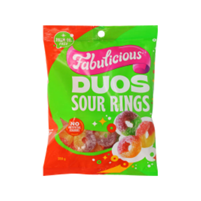 Fabulicious Sour Gummy Rings Duos 180G