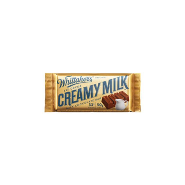 Whittaker's Creamy Milk Chocolate Bar 50G