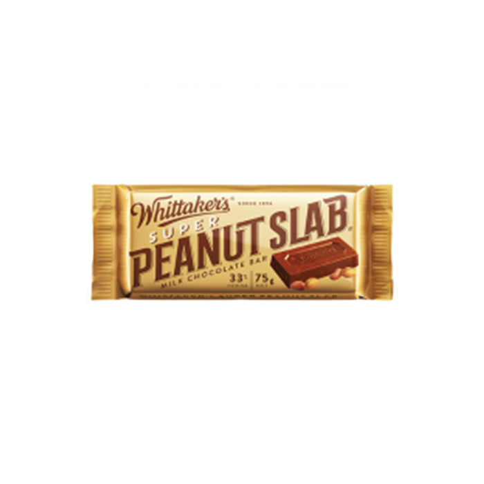 Whittaker's Super Peanut Slab Milk Chocolate Bar 75G