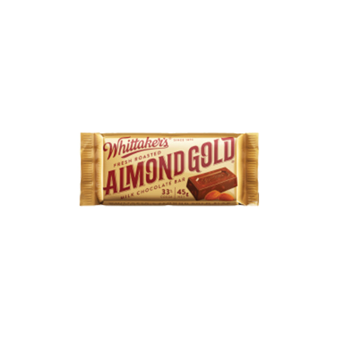 Whittaker's Almond Gold Milk Chocolate Bar 45G