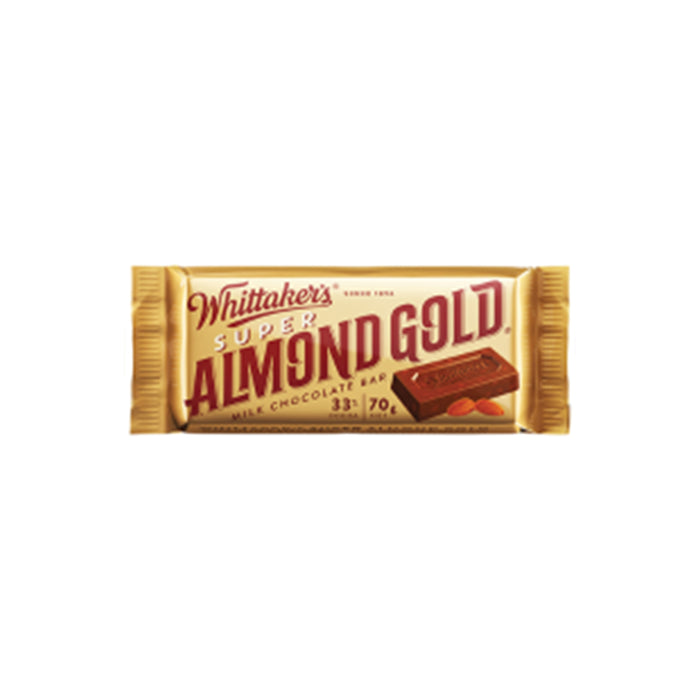 Whittaker's Super Almond Gold Milk Chocolate 70G