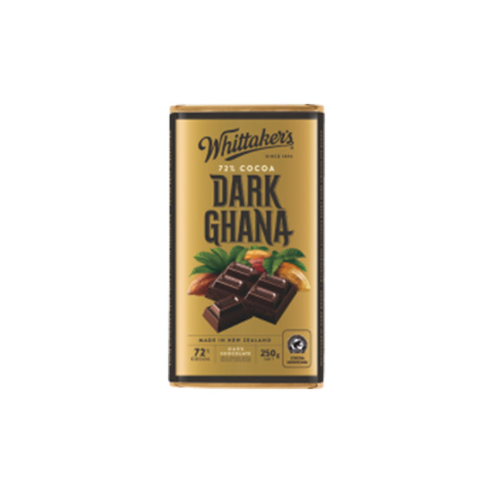 Whittaker's Dark Ghana Dark Chocolate Block 250G