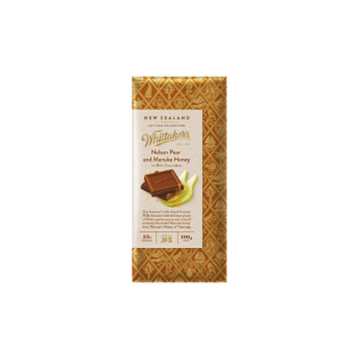 Whittaker's Nelson Pear & Manuka Honey Chocolate Block 100G