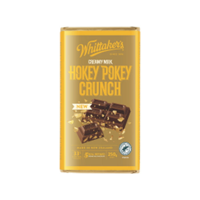 Whittaker's Hokey Pokey Crunch Milk Chocolate Block 250G